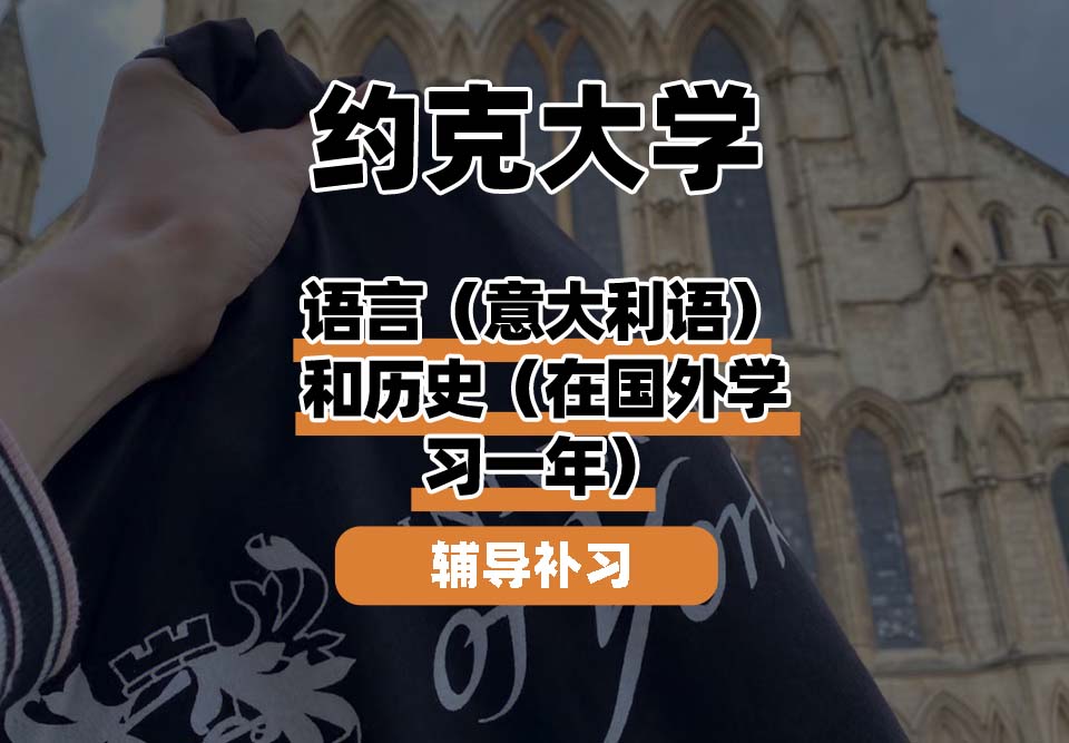 约克大学UOY语言（意大利语）和历史（在国外学习一年）辅导补习补课