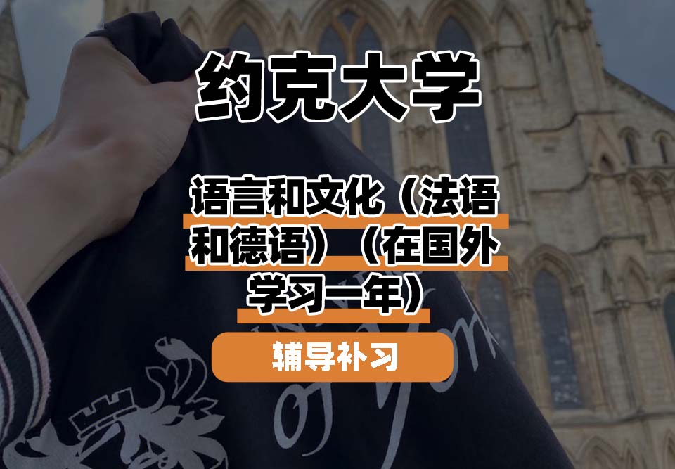 约克大学UOY语言和文化（法语和德语）（在国外学习一年）辅导补习补课