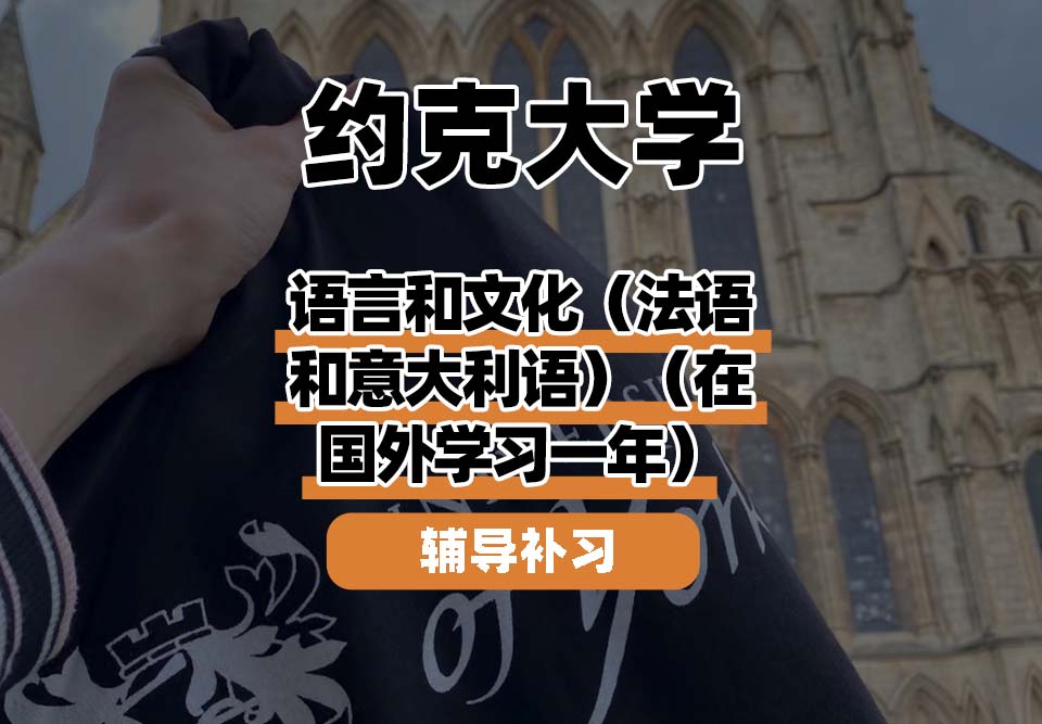 约克大学UOY语言和文化（法语和意大利语）（在国外学习一年）辅导补习补课