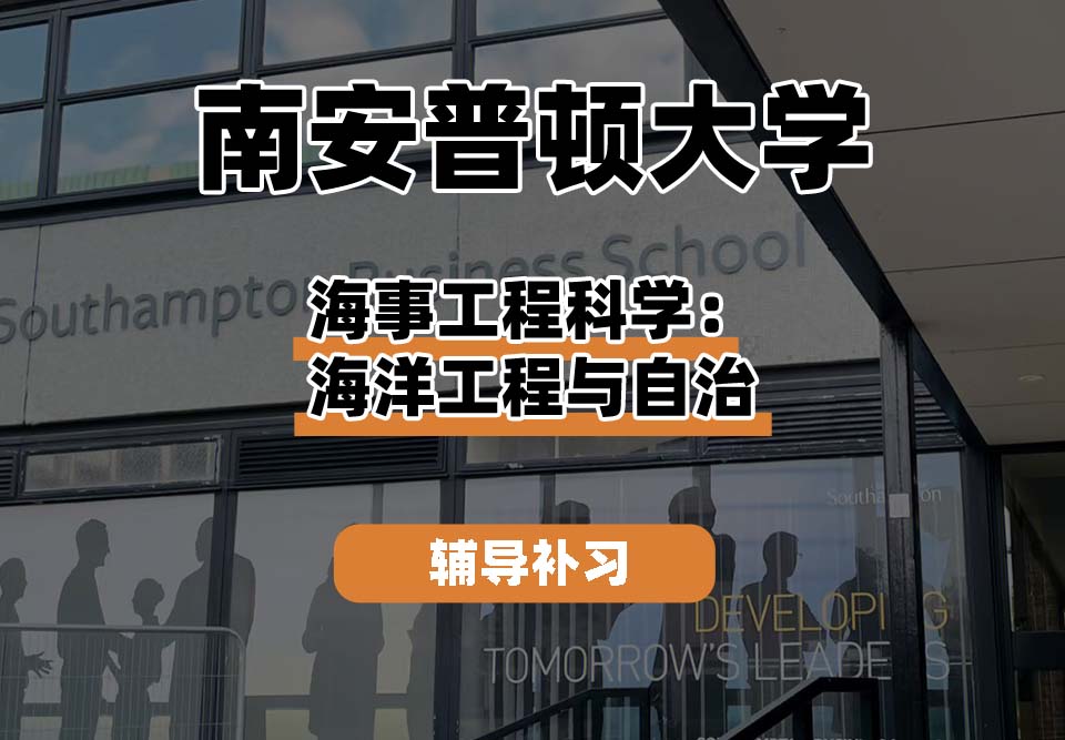 南安普顿大学Soton南安海事工程科学：海洋工程与自治辅导补习补课