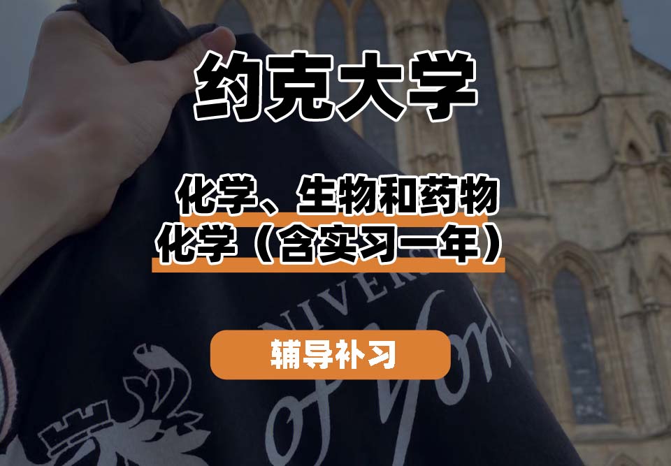 约克大学UOY化学、生物和药物化学（含实习一年）辅导补习补课
