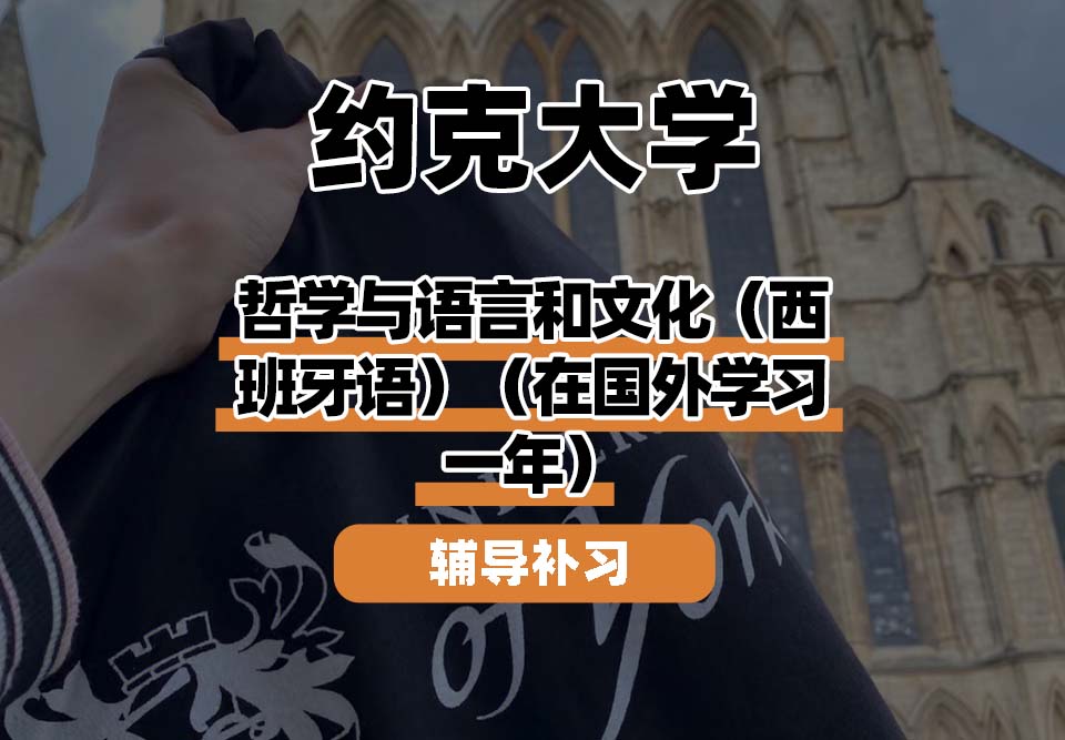 约克大学UOY哲学与语言和文化（西班牙语）（在国外学习一年）辅导补习补课