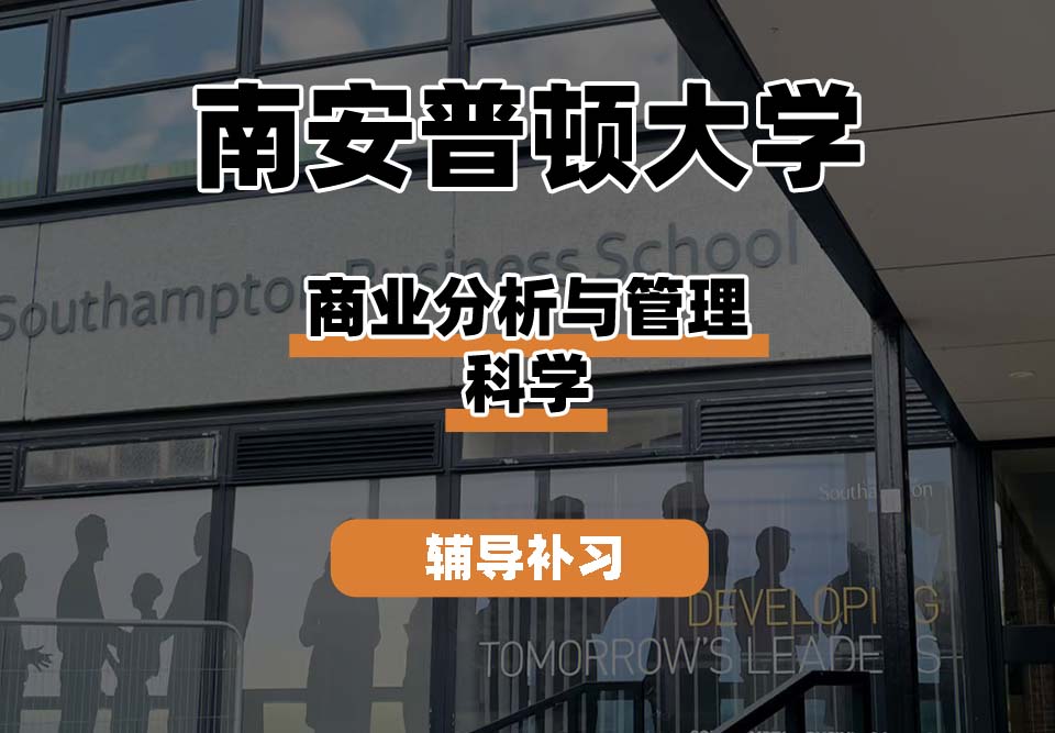 南安普顿大学Soton南安商业分析与管理科学辅导补习补课