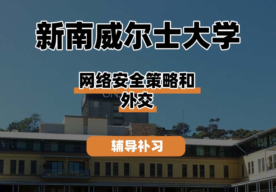 新南威尔士大学UNSW网络安全策略和外交辅导补习补课
