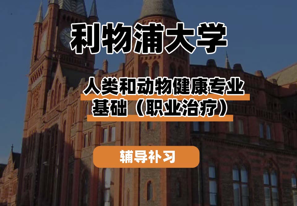 利物浦大学UOL利大人类和动物健康专业基础(职业治疗)辅导补习补课