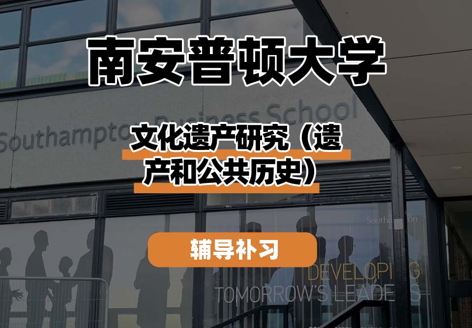 南安普顿大学Soton南安文化遗产研究(遗产和公共历史)辅导补习补课