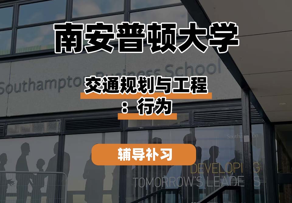 南安普顿大学Soton南安交通规划与工程：行为辅导补习补课