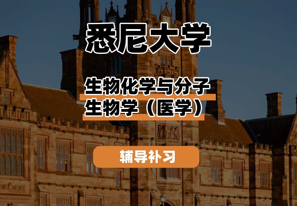 悉尼大学USYD悉大生物化学与分子生物学（医学）辅导补习补课