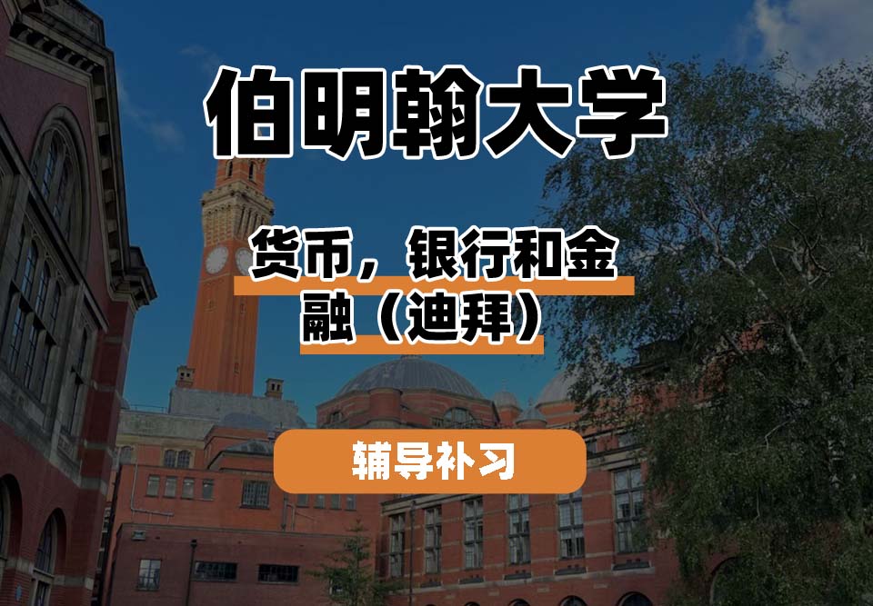 伯明翰大学UOB伯大货币、银行和金融辅导补习补课