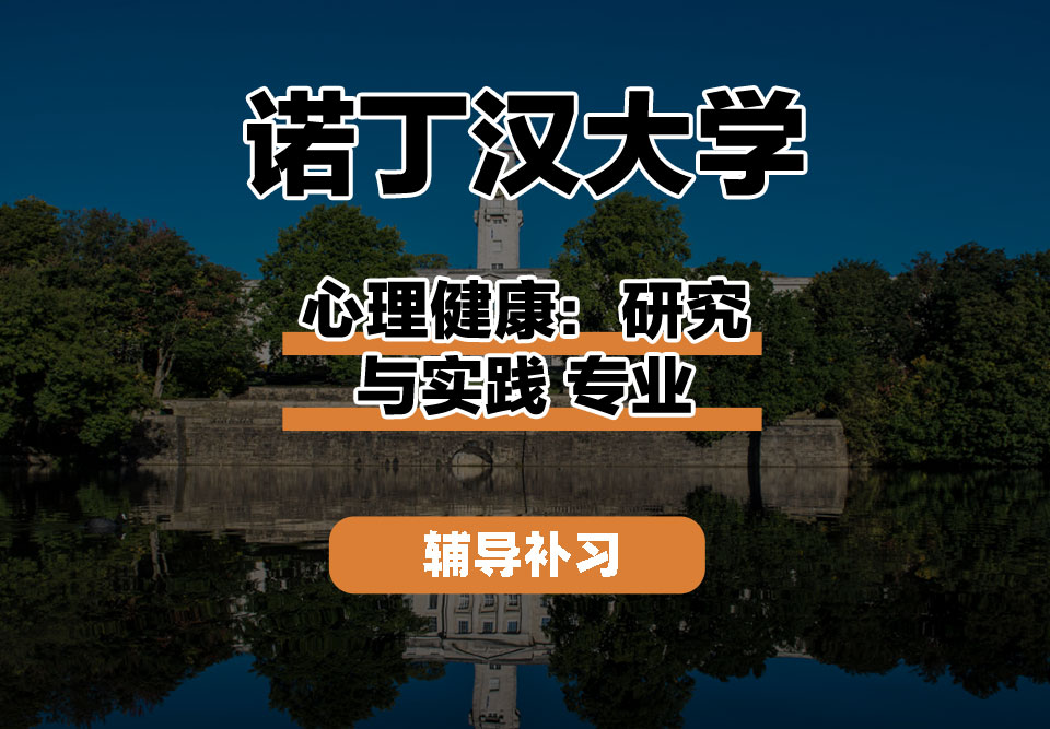 诺丁汉大学UoN诺大心理健康:研究与实践辅导补习补课