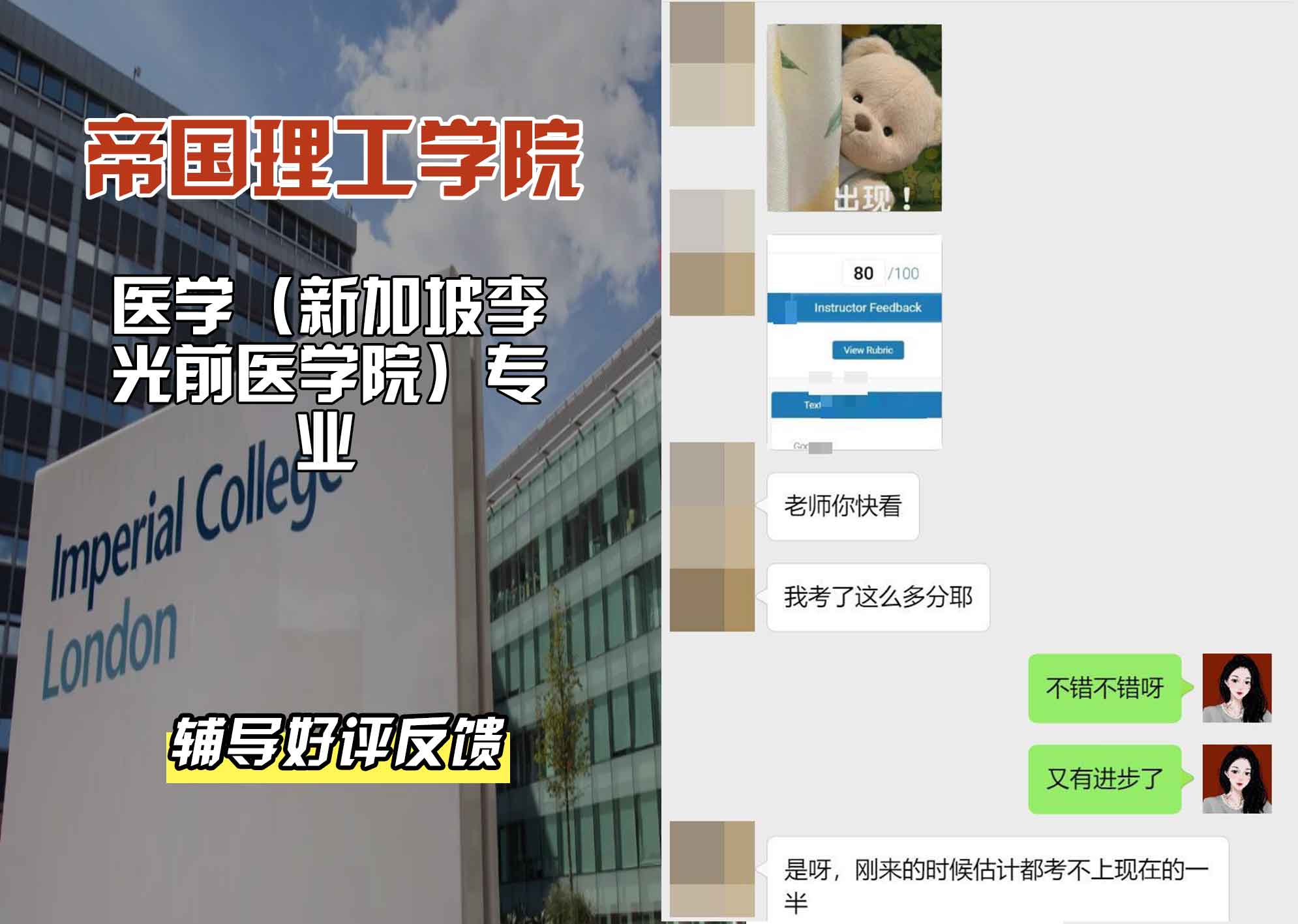 帝国理工IC医学（新加坡李光前医学院）辅导好评反馈