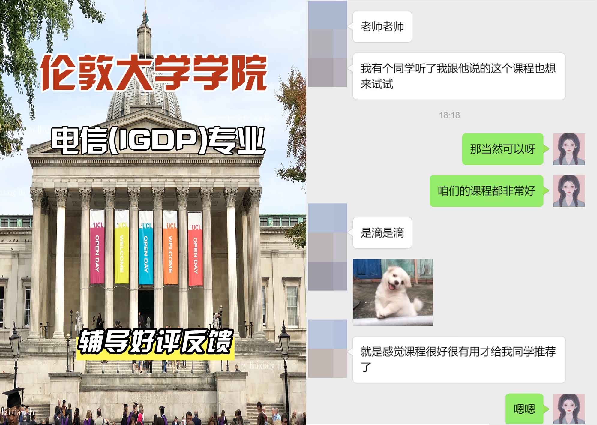 伦敦大学学院UCL电信(IGDP)辅导好评反馈