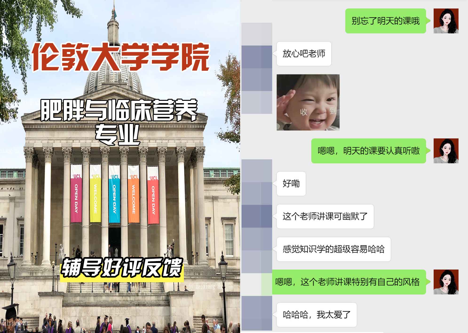 伦敦大学学院UCL肥胖与临床营养辅导好评反馈