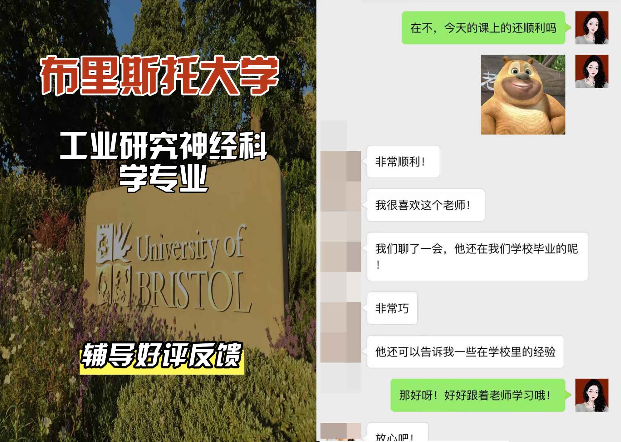 布里斯托大学布大工业研究神经科学辅导好评反馈
