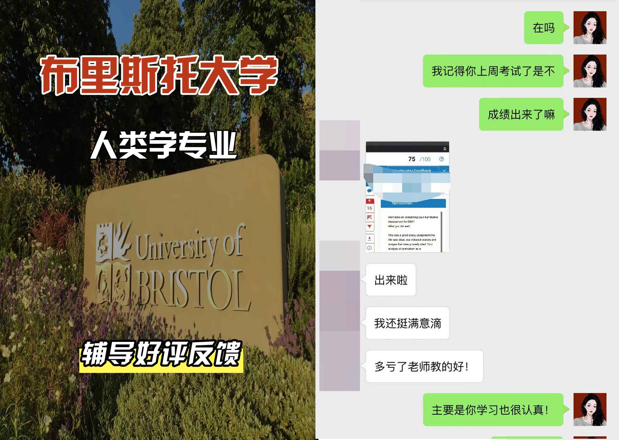 布里斯托大学布大人类学辅导好评反馈