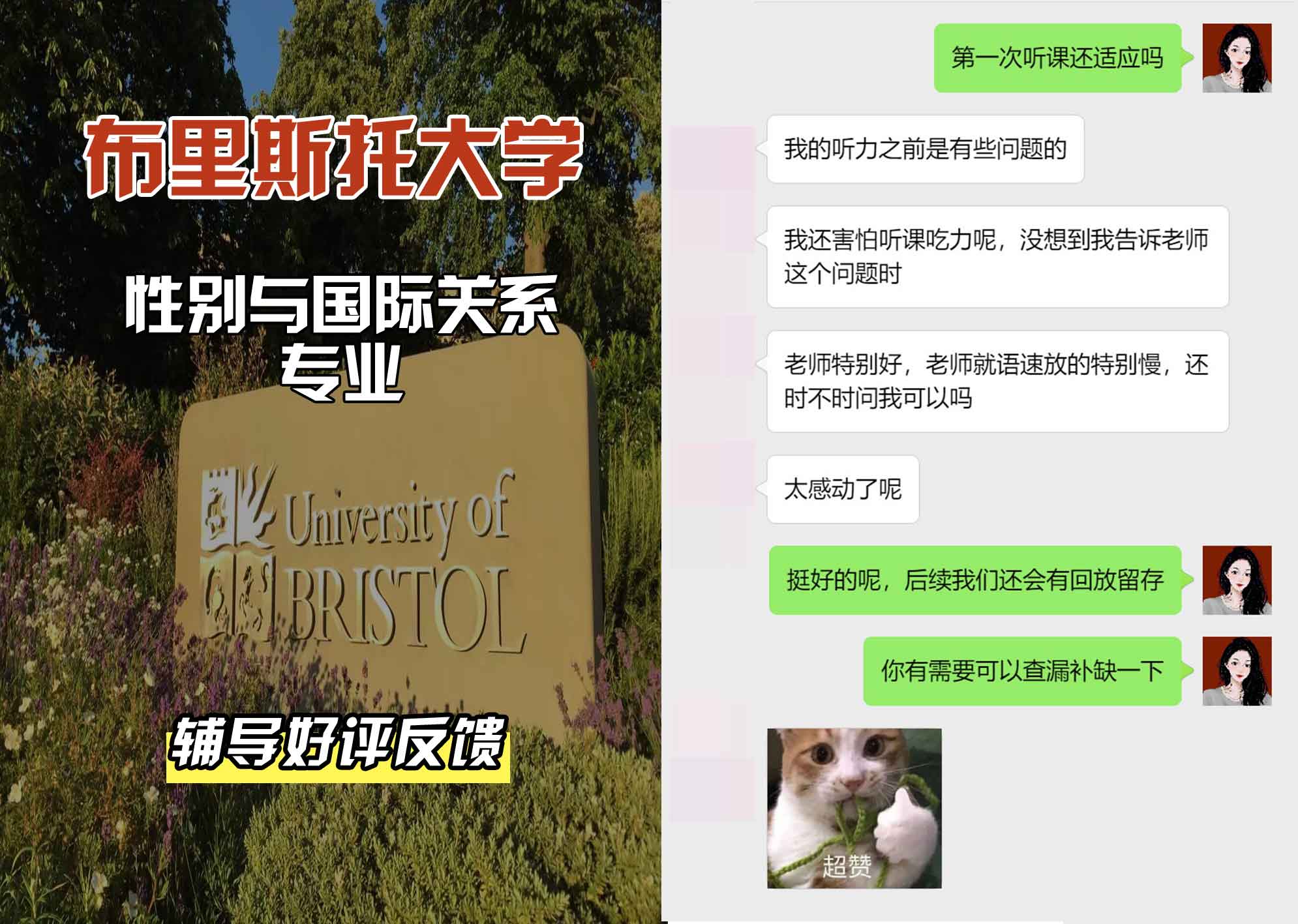 布里斯托大学布大性别与国际关系辅导好评反馈