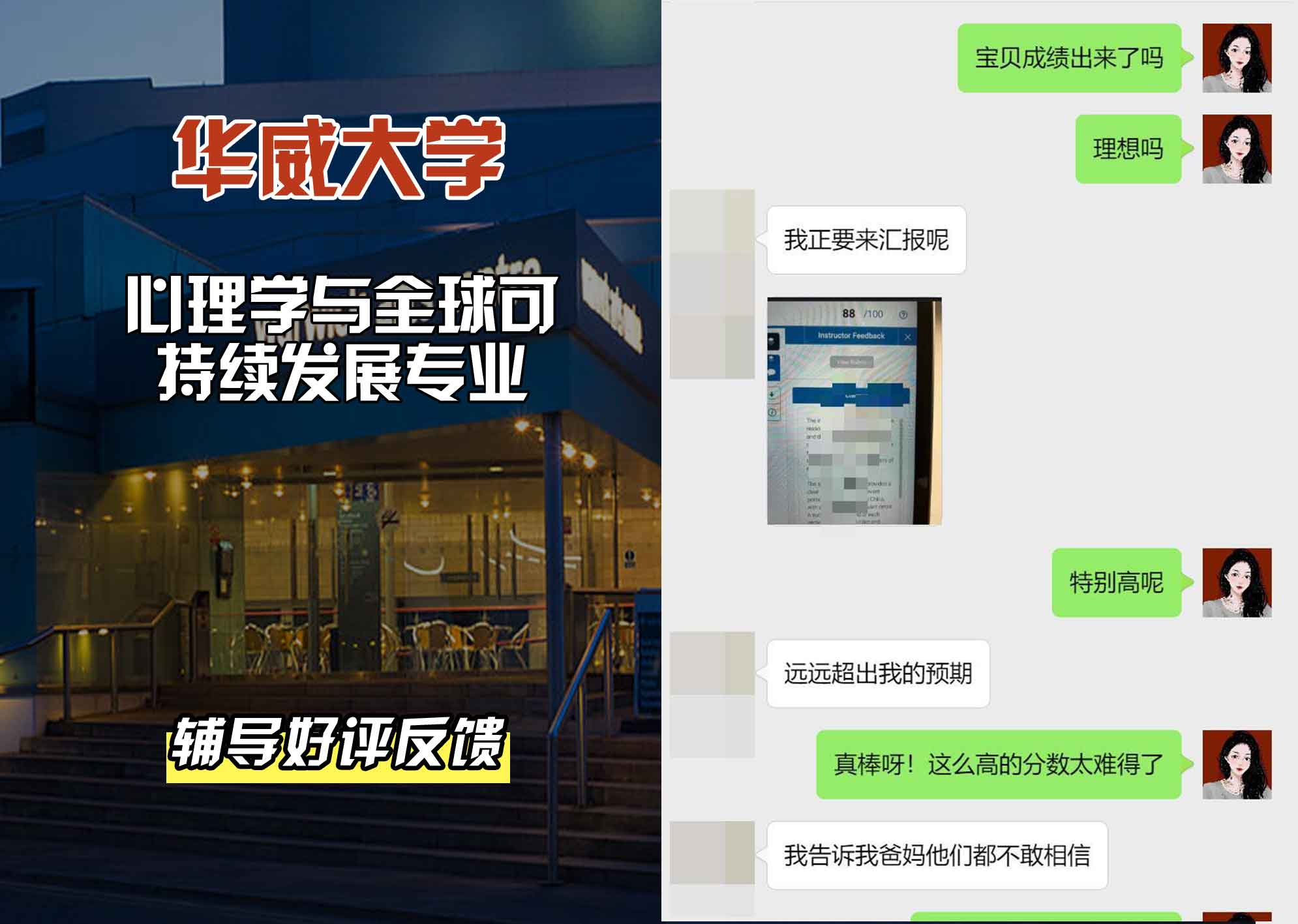 华威大学华威心理学与全球可持续发展辅导好评反馈