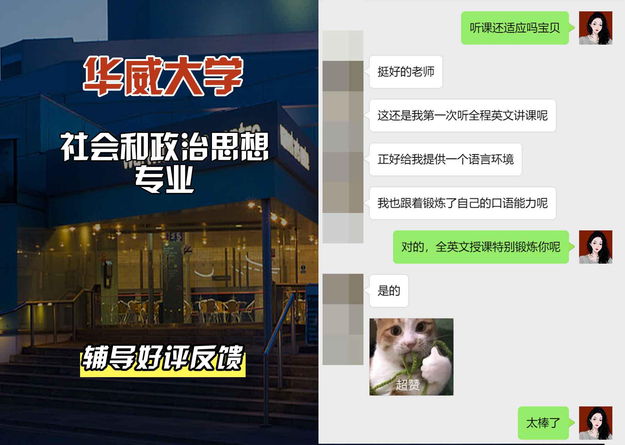 华威大学华威社会和政治思想辅导好评反馈