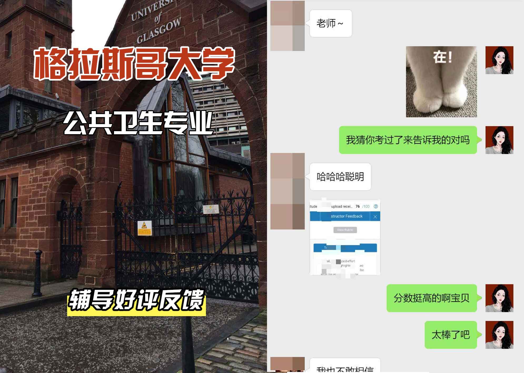 格拉斯哥大学格大公共卫生辅导好评反馈