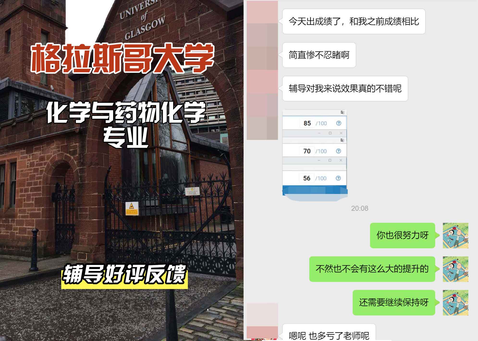 格拉斯哥大学格大化学与药物化学辅导好评反馈