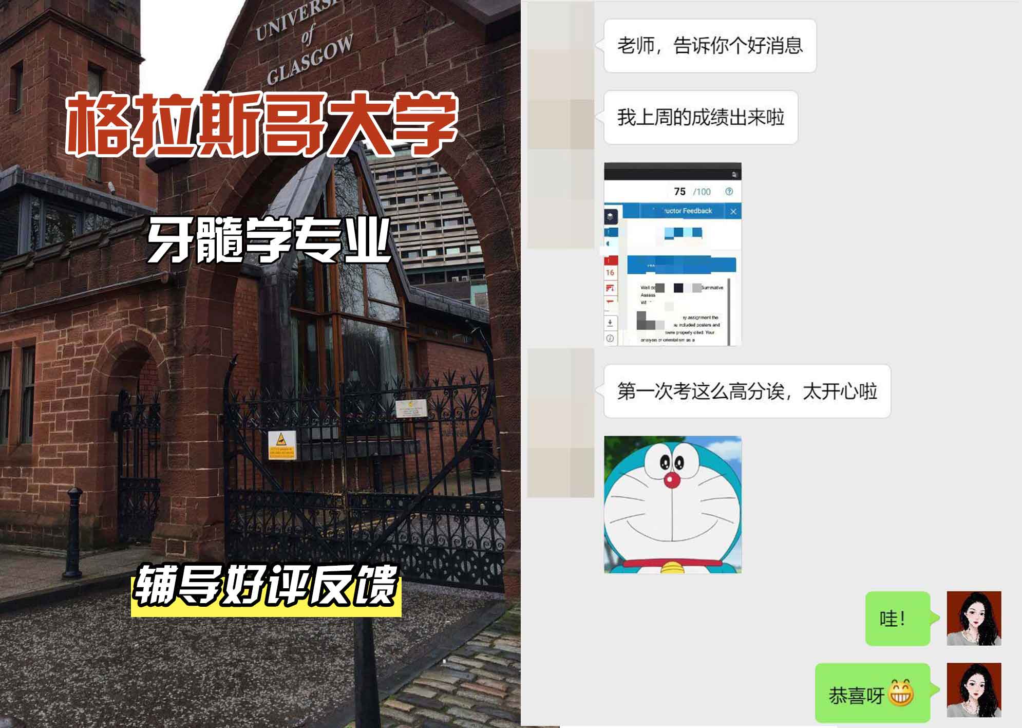 格拉斯哥大学格大牙髓学辅导好评反馈