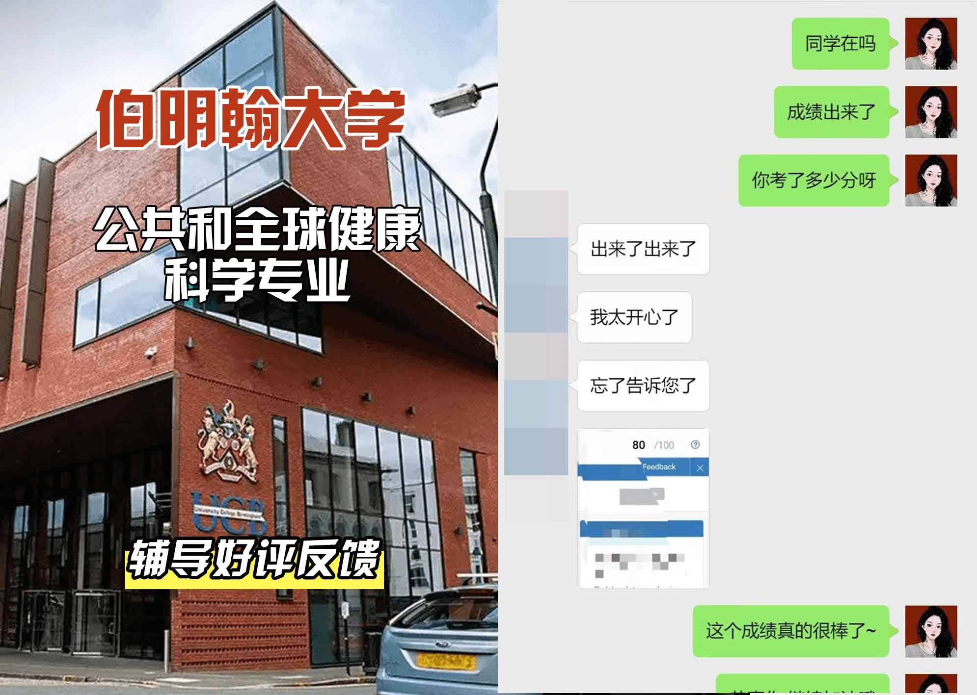 伯明翰大学伯大公共和全球健康科学辅导好评反馈