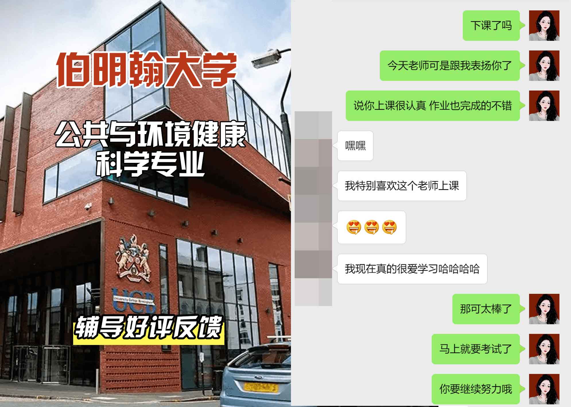 伯明翰大学伯大公共与环境健康科学辅导好评反馈