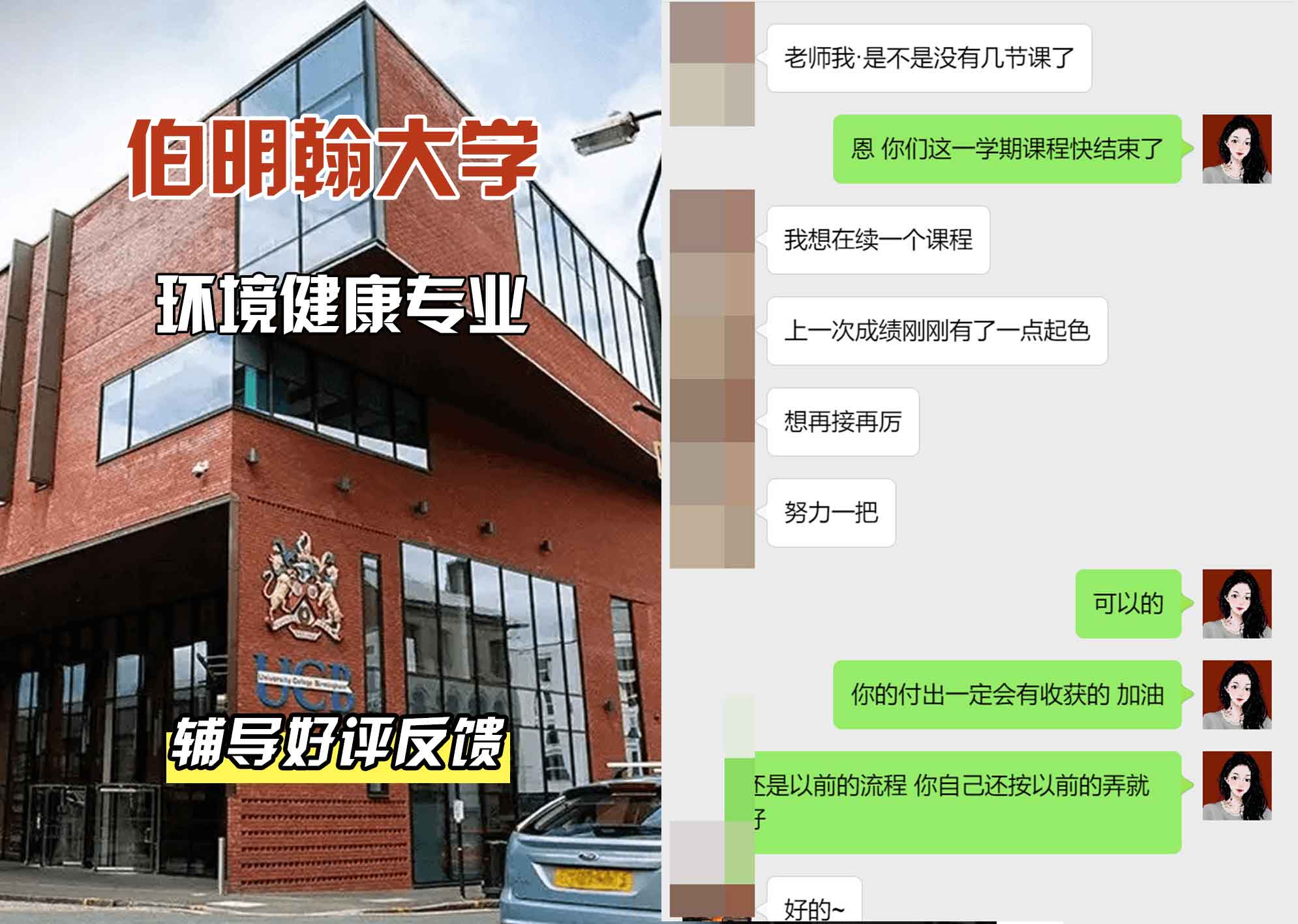 伯明翰大学伯大环境健康辅导好评反馈