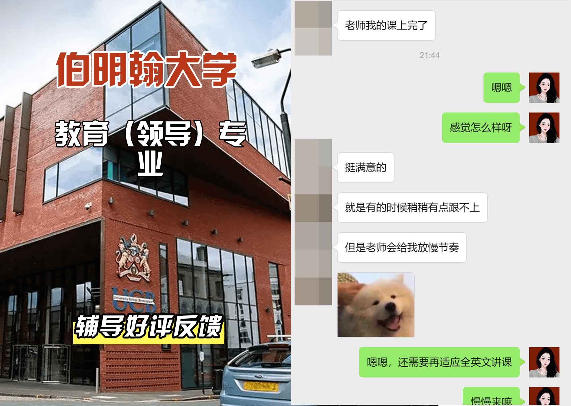 伯明翰大学伯大教育（领导）辅导好评反馈