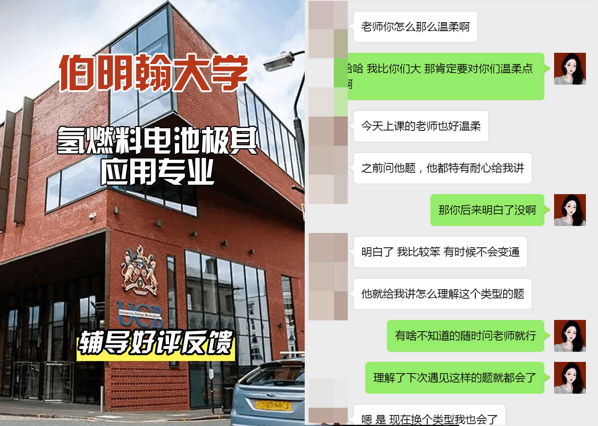 伯明翰大学伯大氢燃料电池极其应用辅导好评反馈