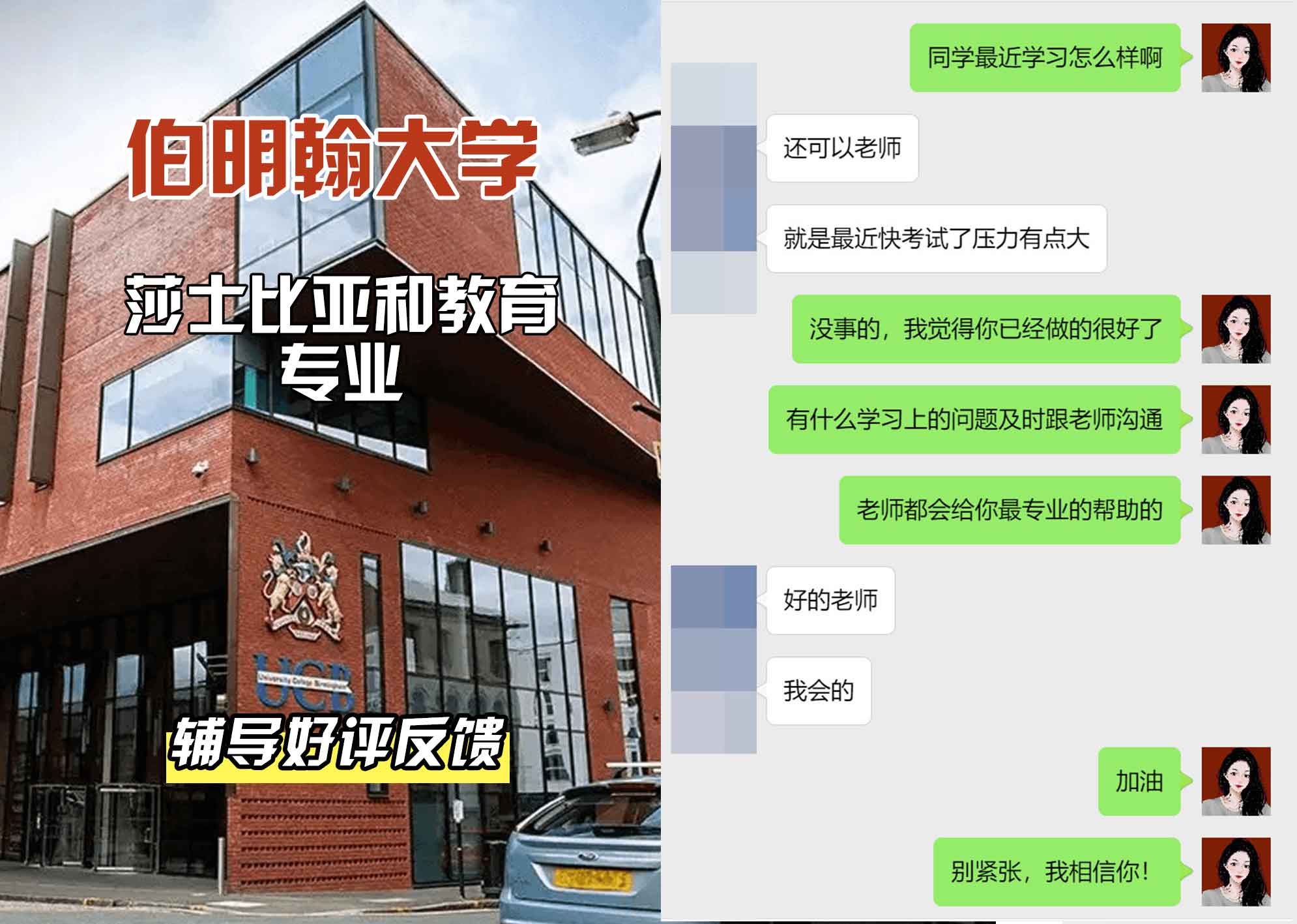 伯明翰大学伯大莎士比亚和教育辅导好评反馈