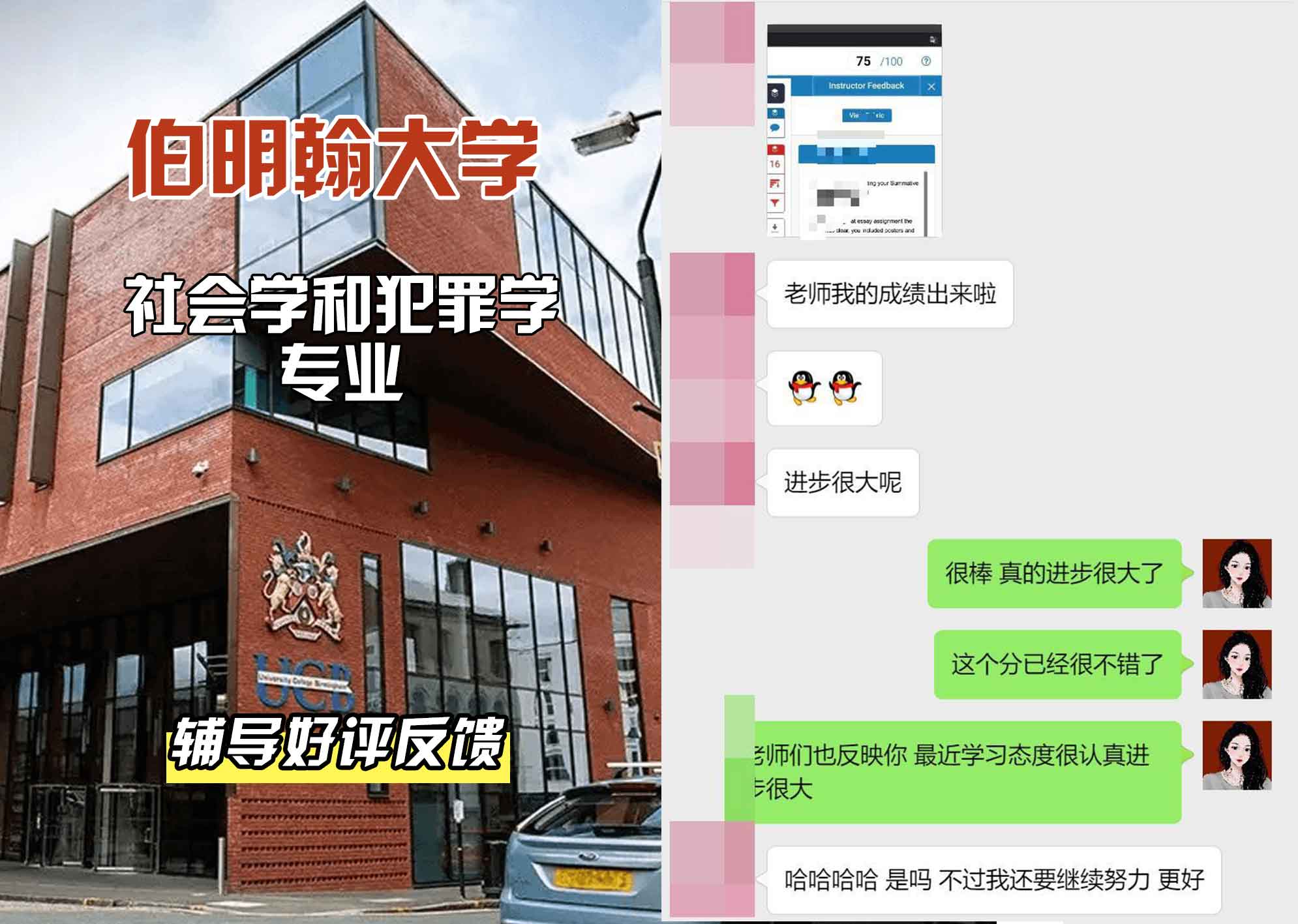 伯明翰大学伯大社会学和犯罪学辅导好评反馈