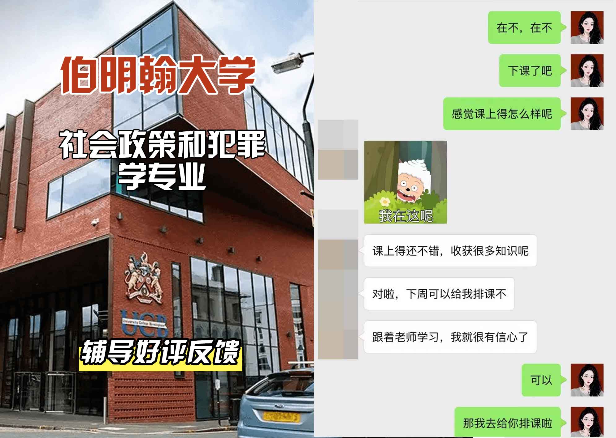 伯明翰大学伯大社会政策和犯罪学辅导好评反馈