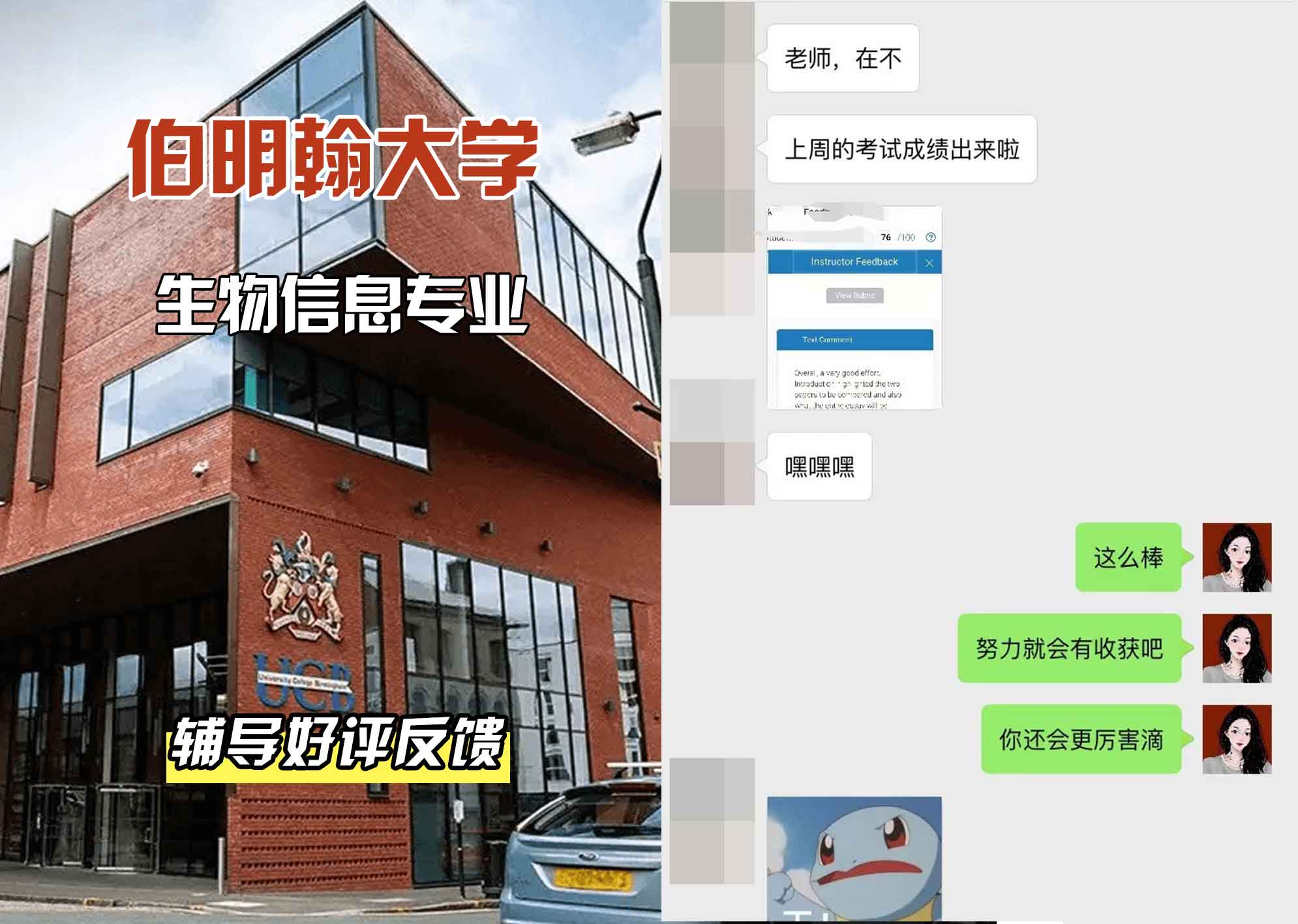 伯明翰大学伯大生物信息辅导好评反馈