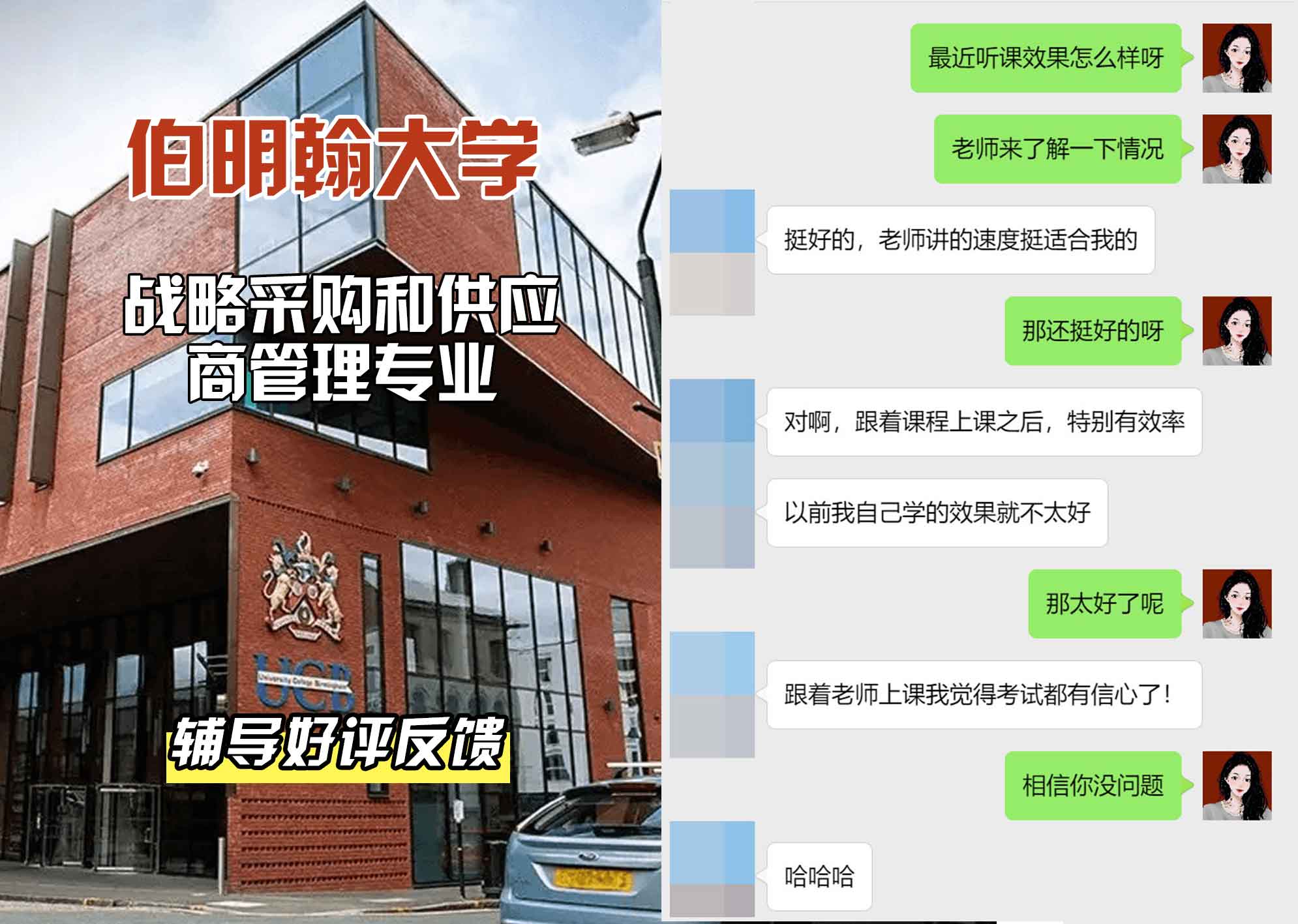 伯明翰大学伯大战略采购和供应商管理辅导好评反馈