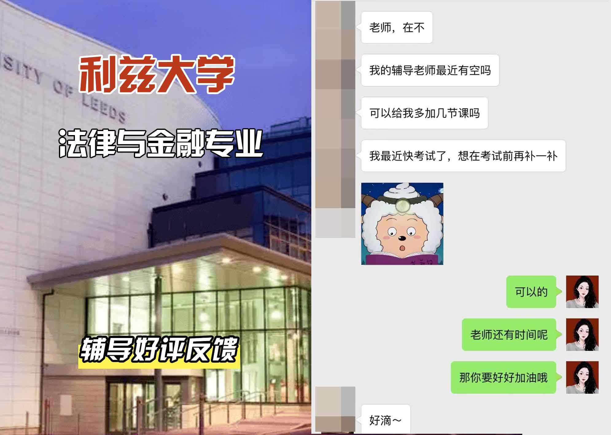 利兹大学leeds法律与金融辅导好评反馈
