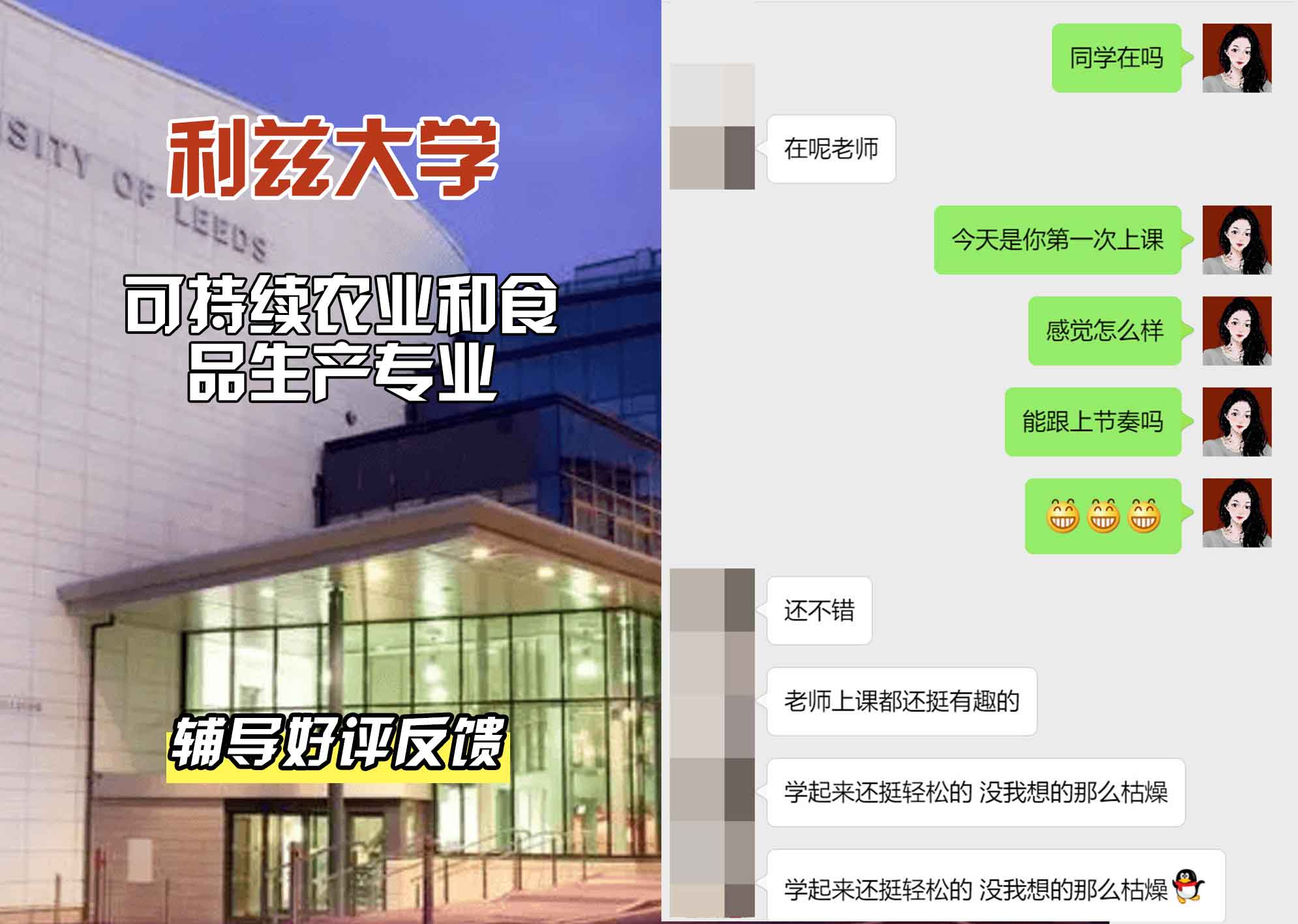 利兹大学leeds可持续农业和食品生产辅导好评反馈