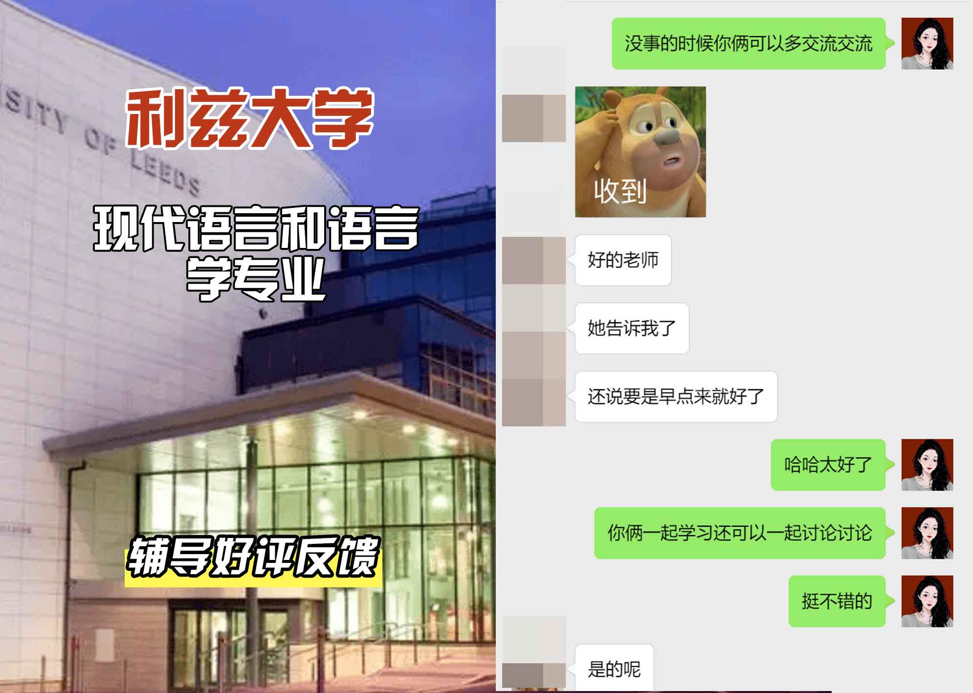 利兹大学leeds现代语言和语言学辅导好评反馈