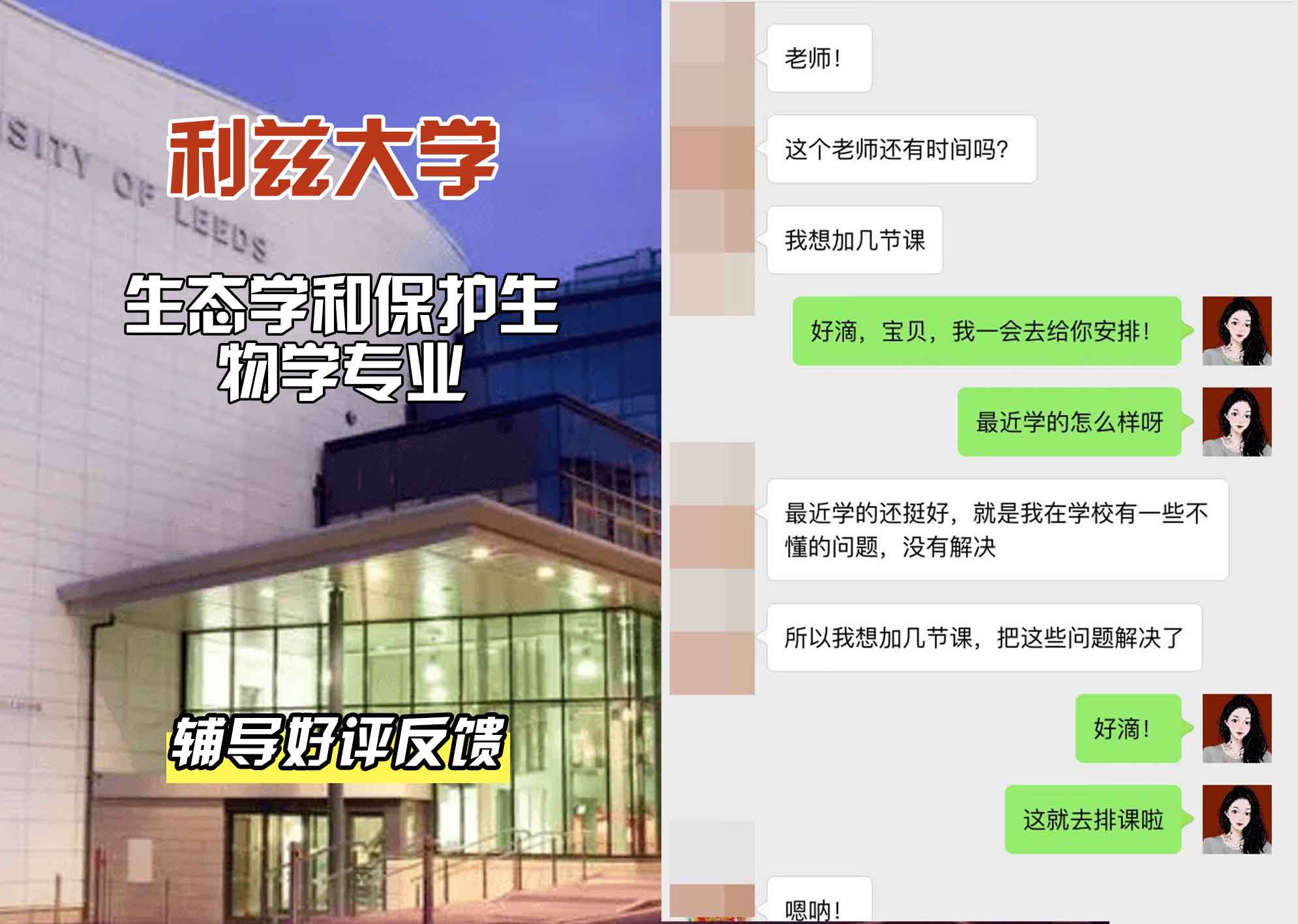 利兹大学leeds生态学和保护生物学辅导好评反馈