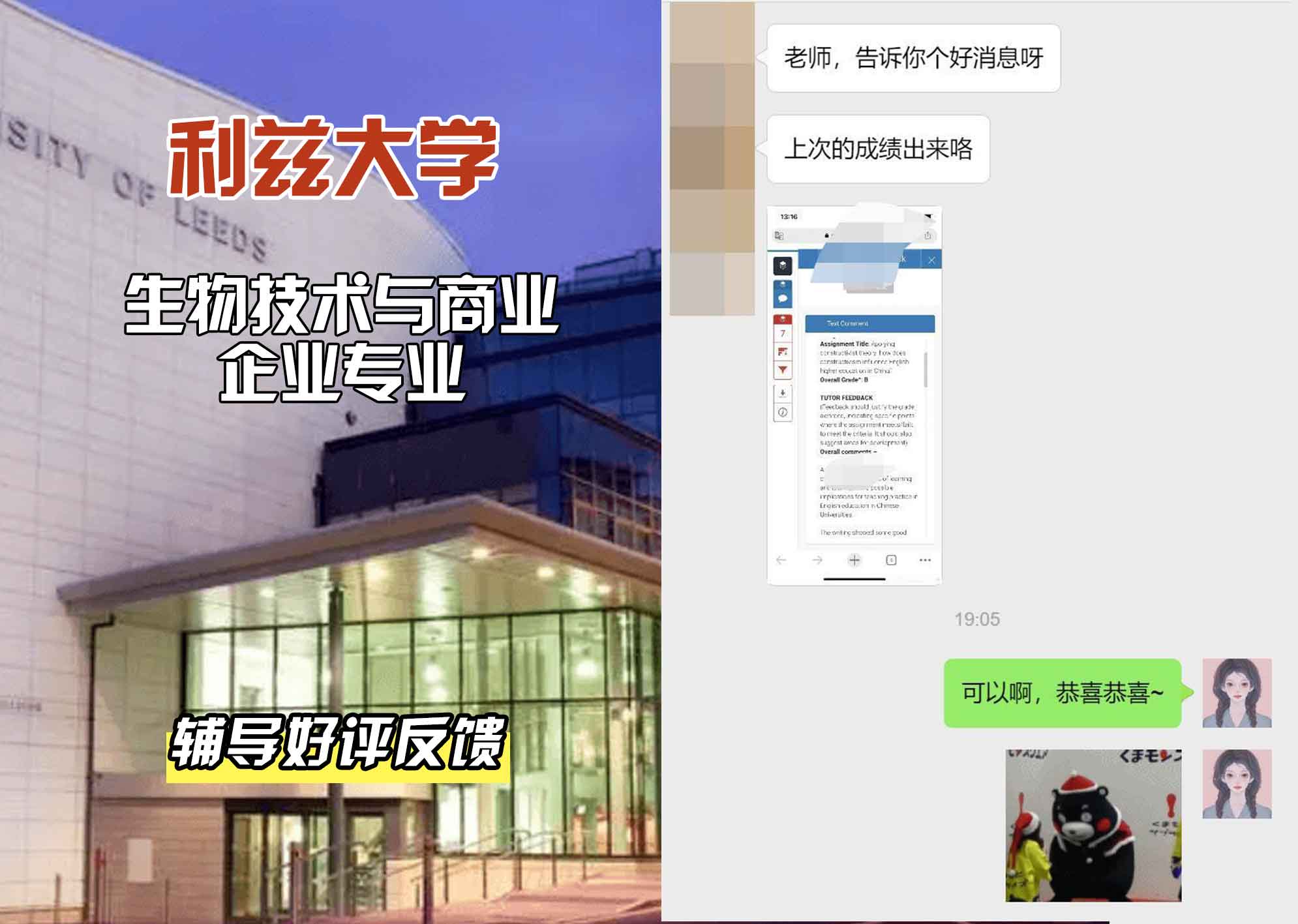 利兹大学leeds生物技术与商业企业辅导好评反馈