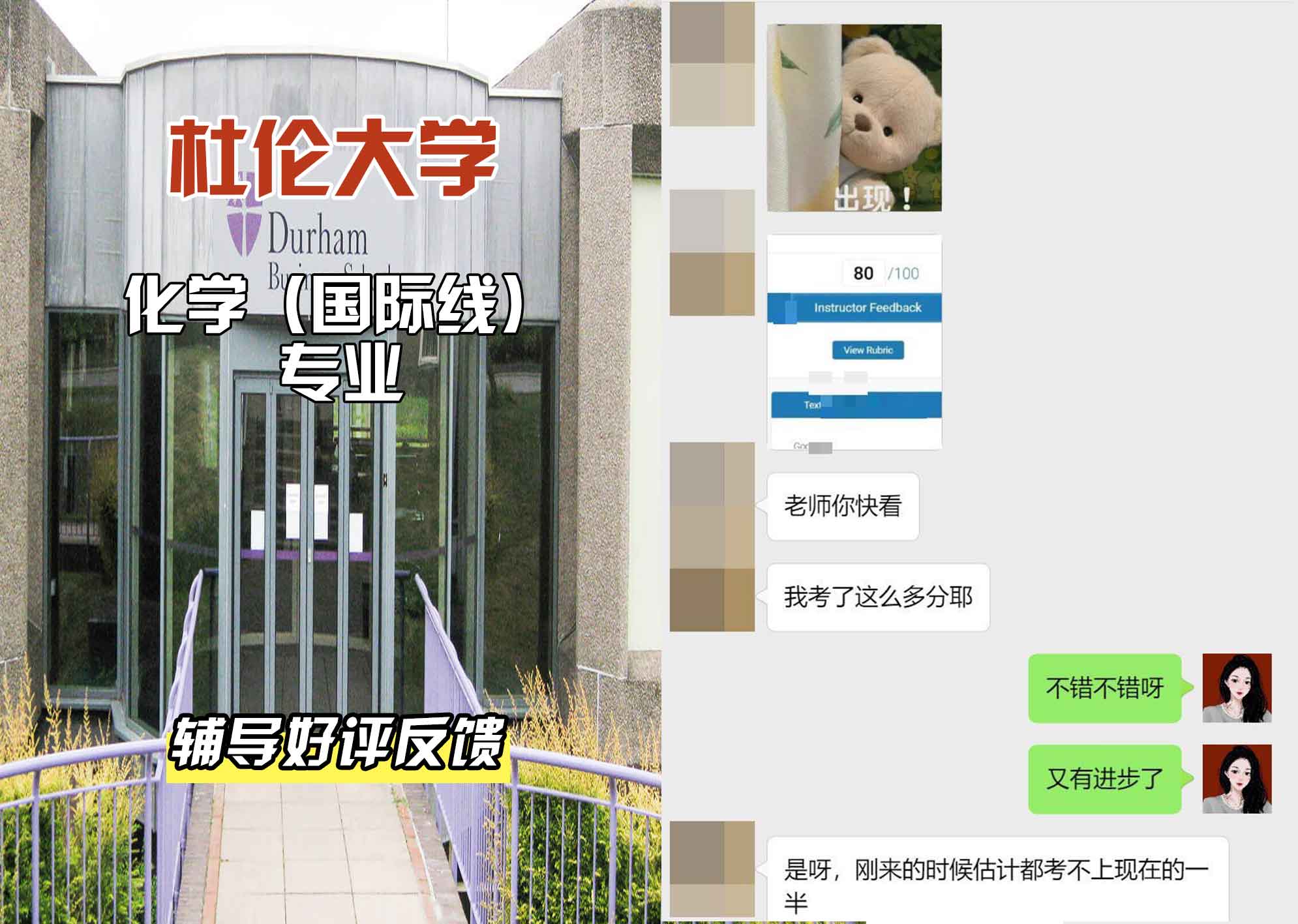 杜伦大学DUR化学（国际线）辅导好评反馈