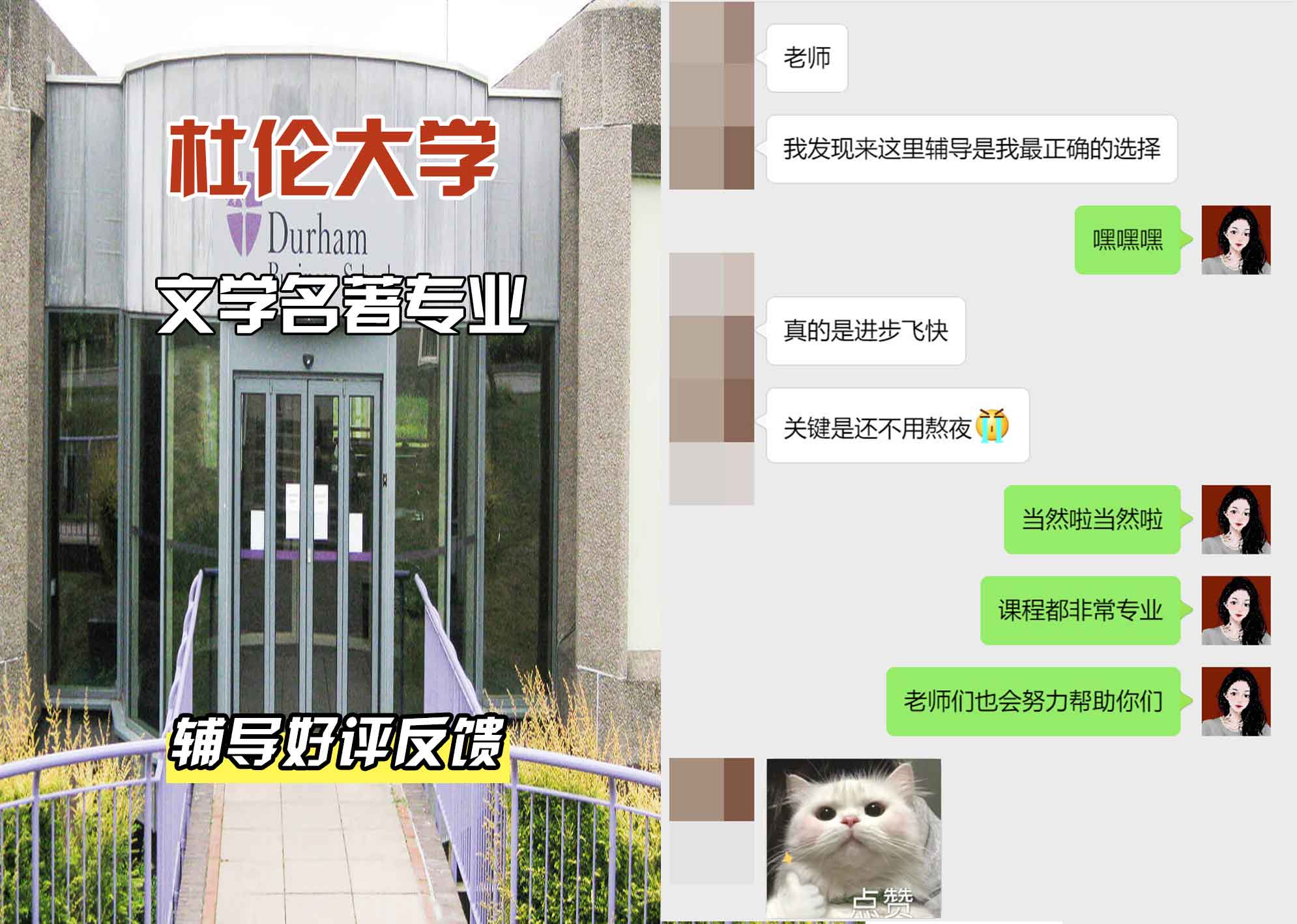 杜伦大学DUR文学名著辅导好评反馈