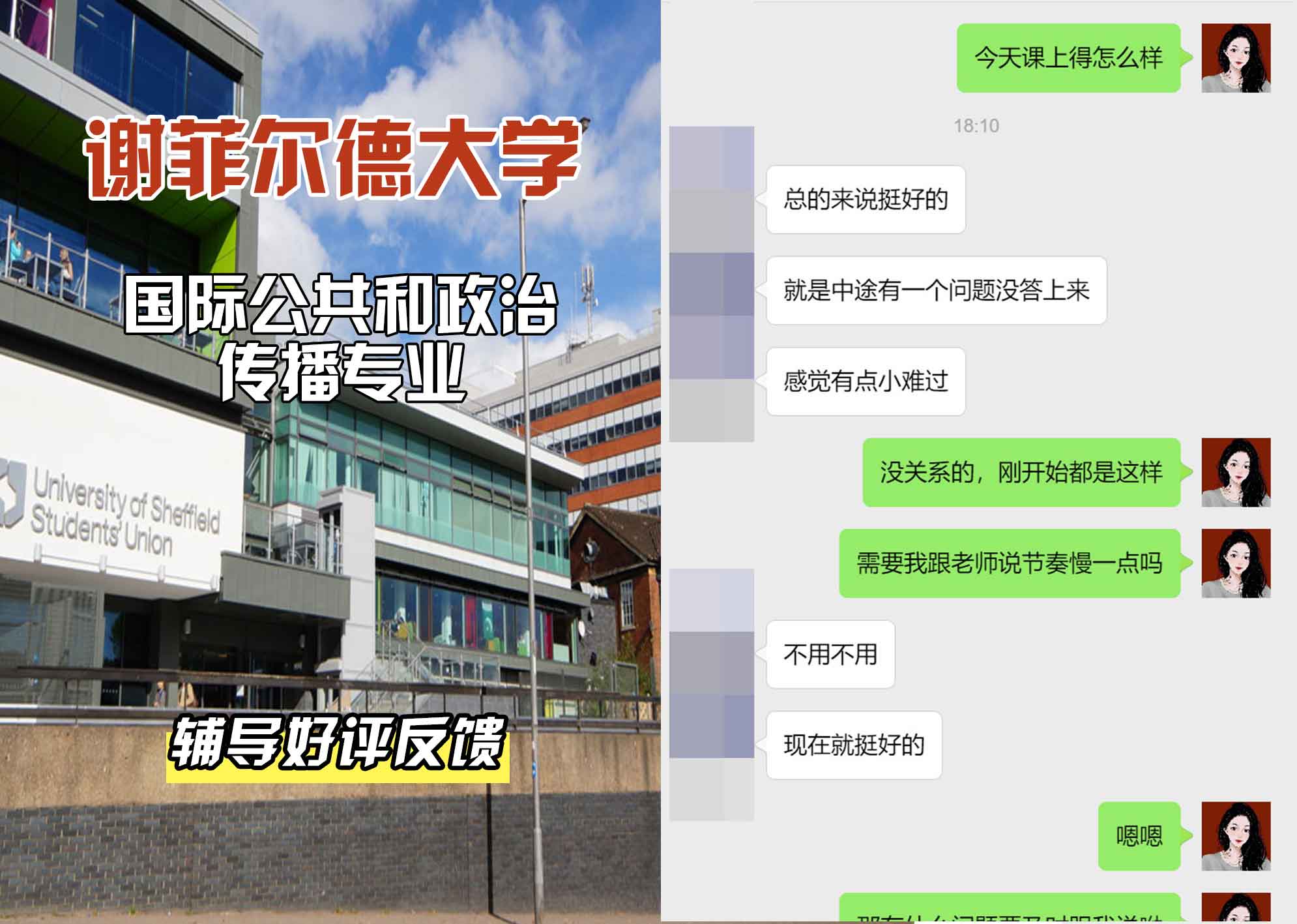 谢菲尔德大学谢大国际公共和政治传播辅导好评反馈