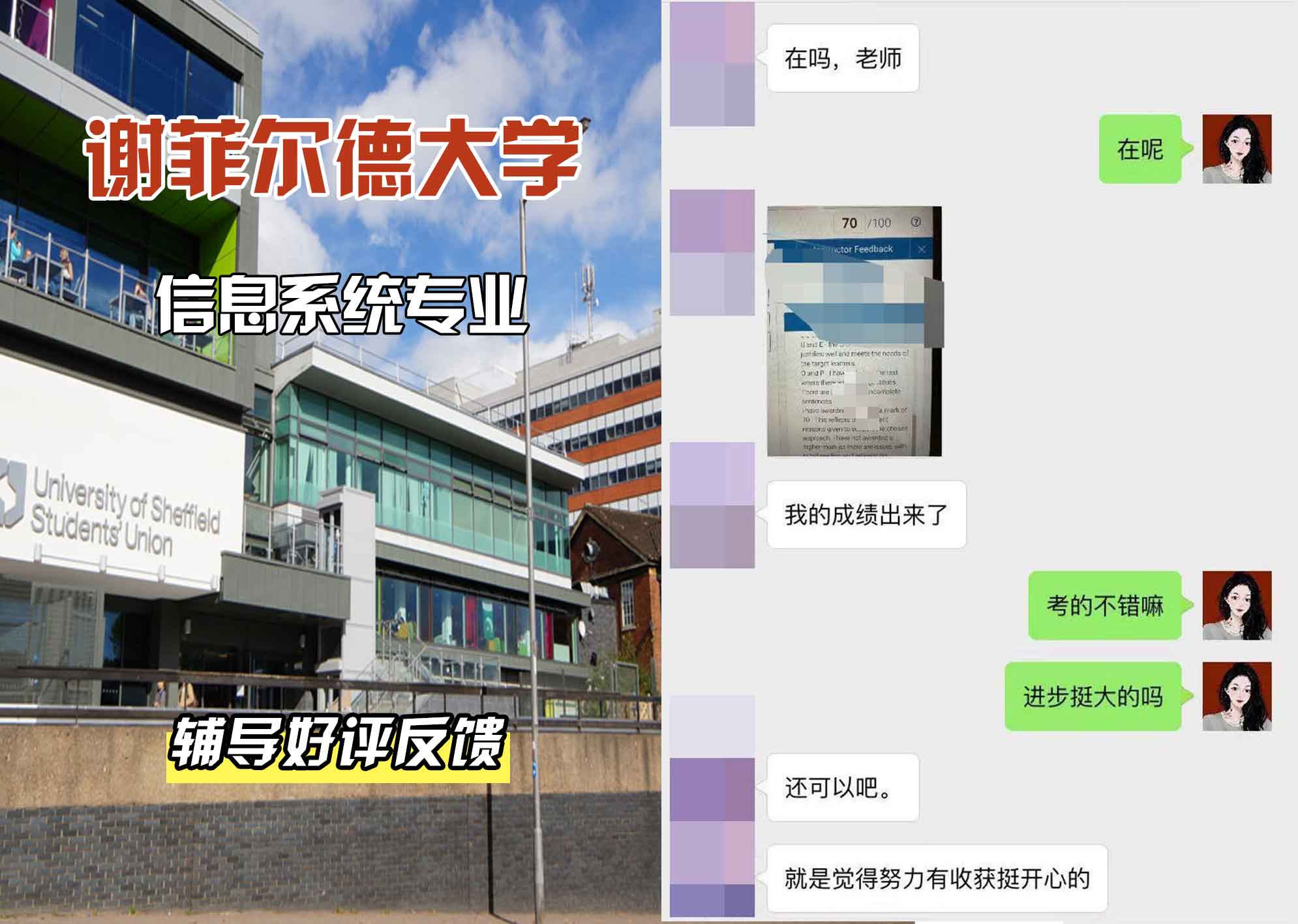 谢菲尔德大学谢大信息系统辅导好评反馈