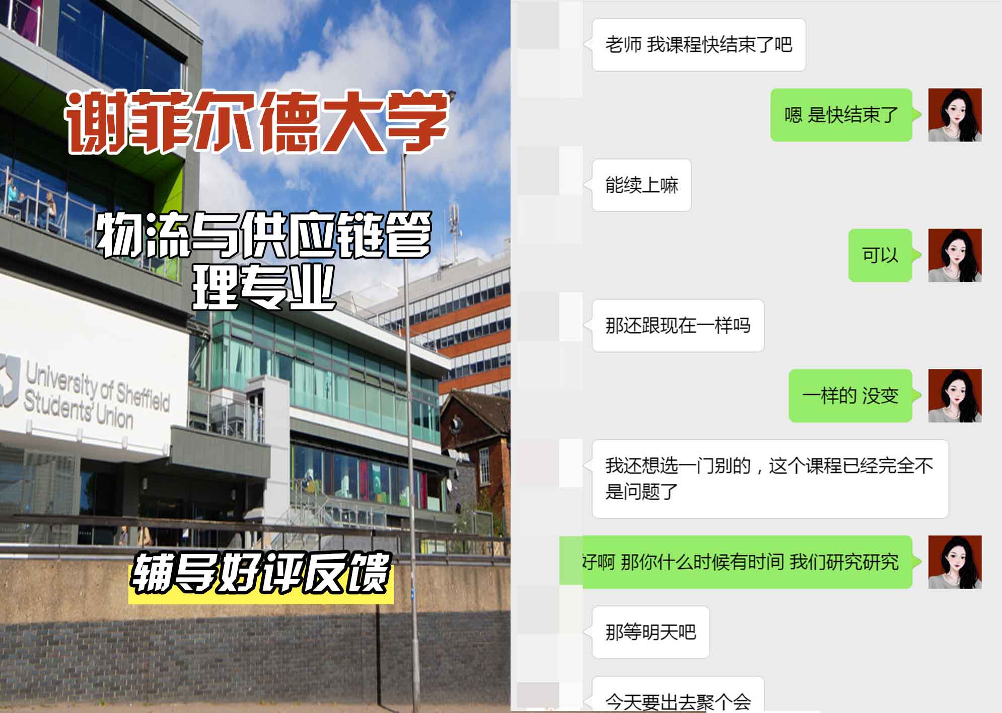谢菲尔德大学谢大物流与供应链管理辅导好评反馈