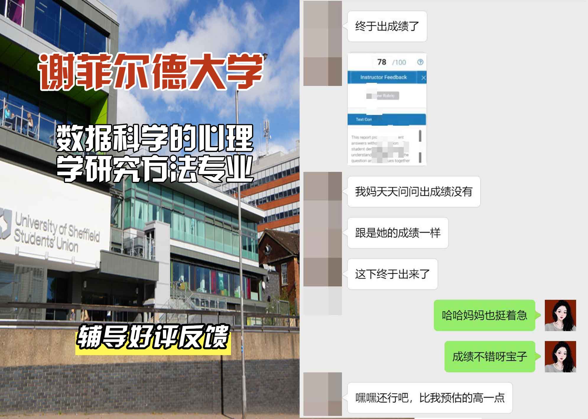 谢菲尔德大学谢大数据科学的心理学研究方法辅导好评反馈