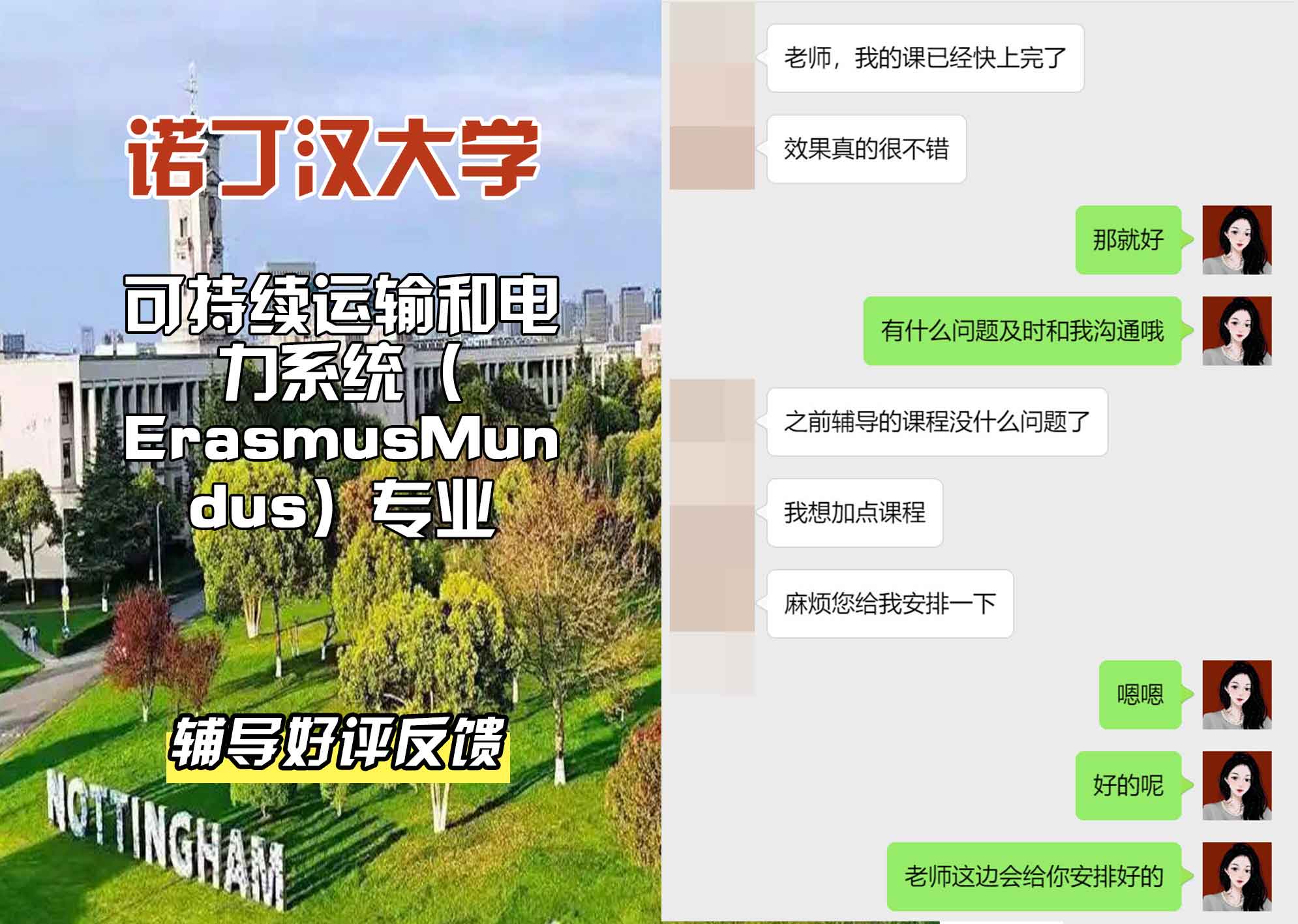诺丁汉大学诺大可持续交通和电力系统辅导好评反馈