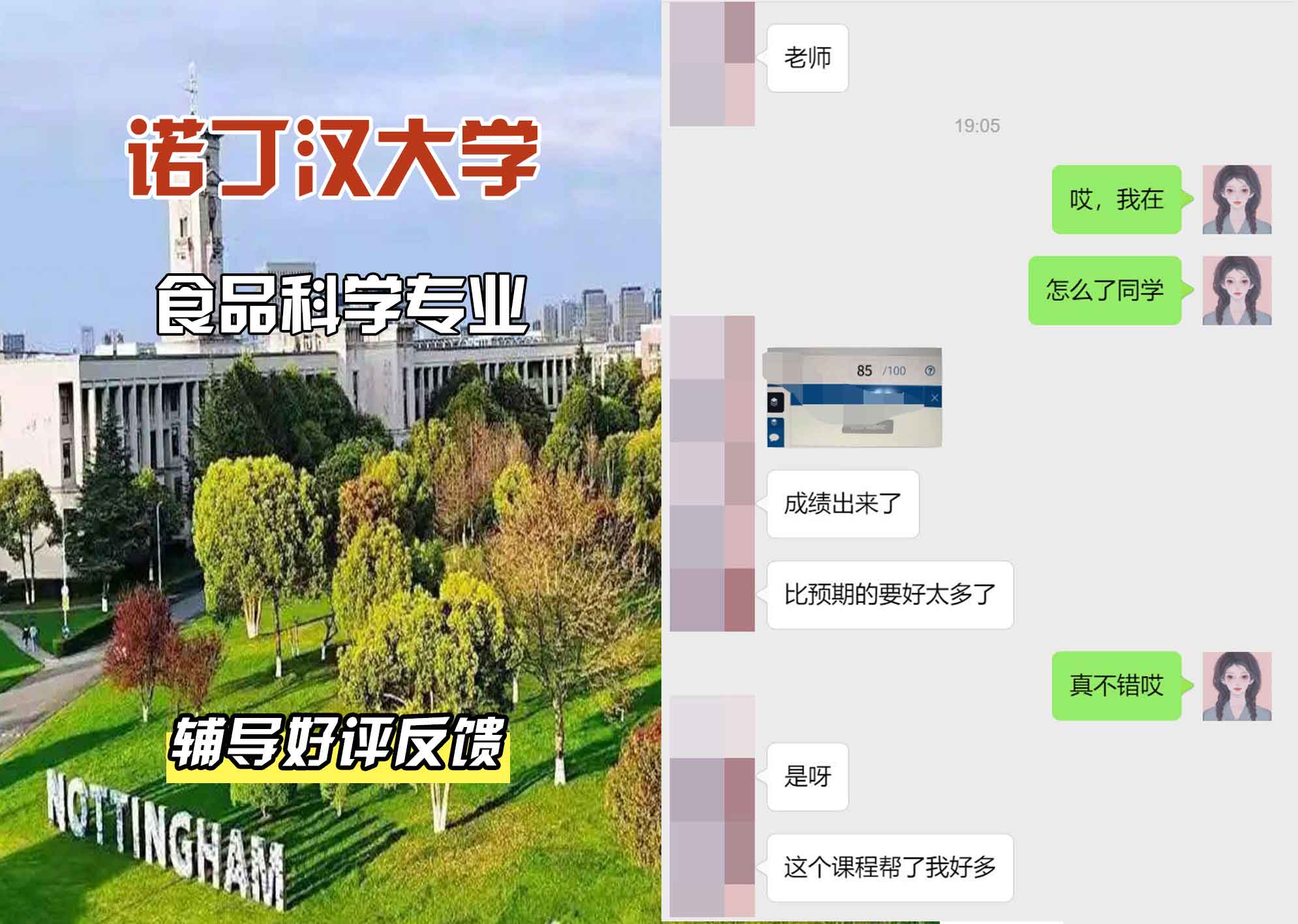 诺丁汉大学诺大食品科学辅导好评反馈