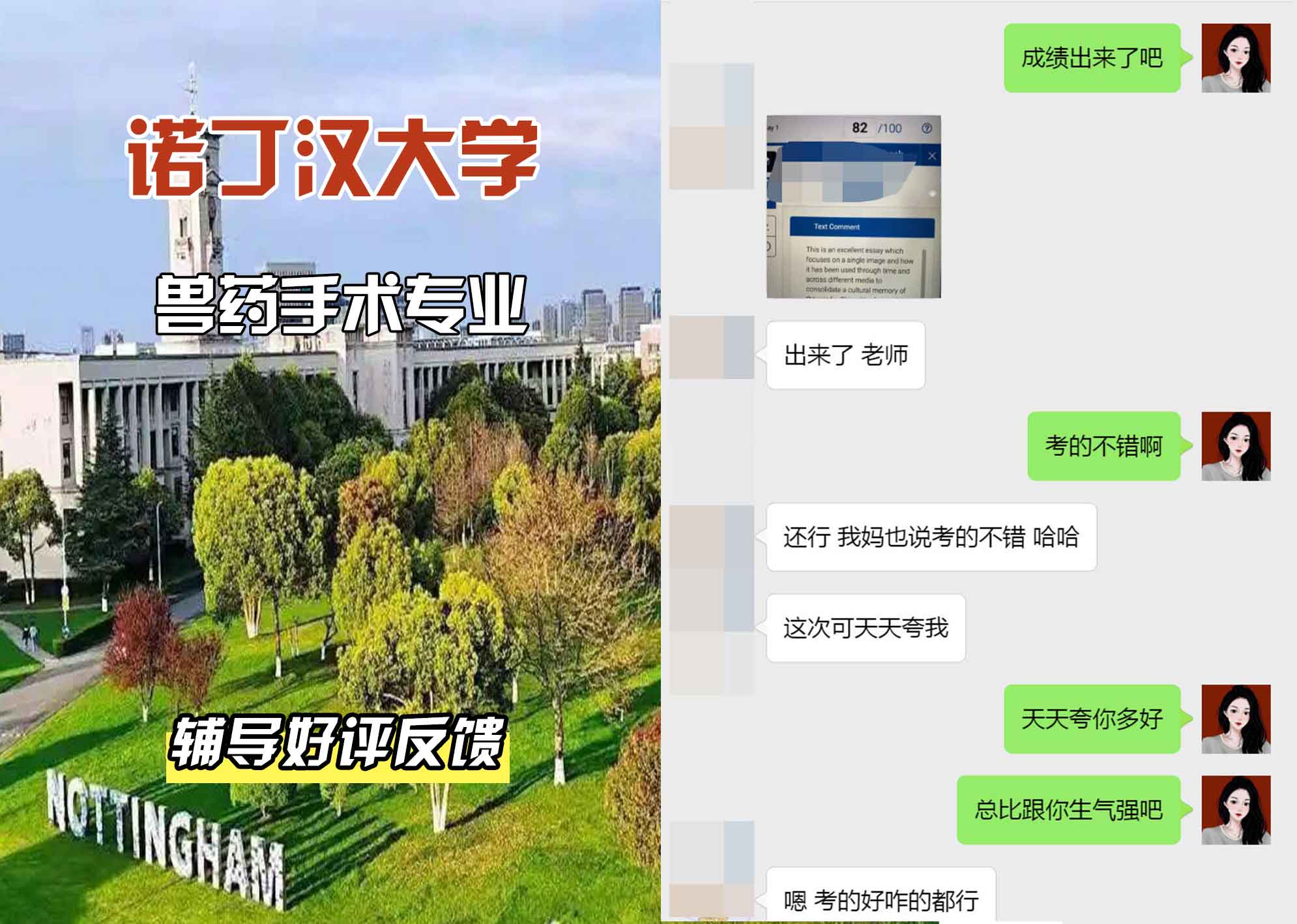 诺丁汉大学诺大兽医学/外科辅导好评反馈