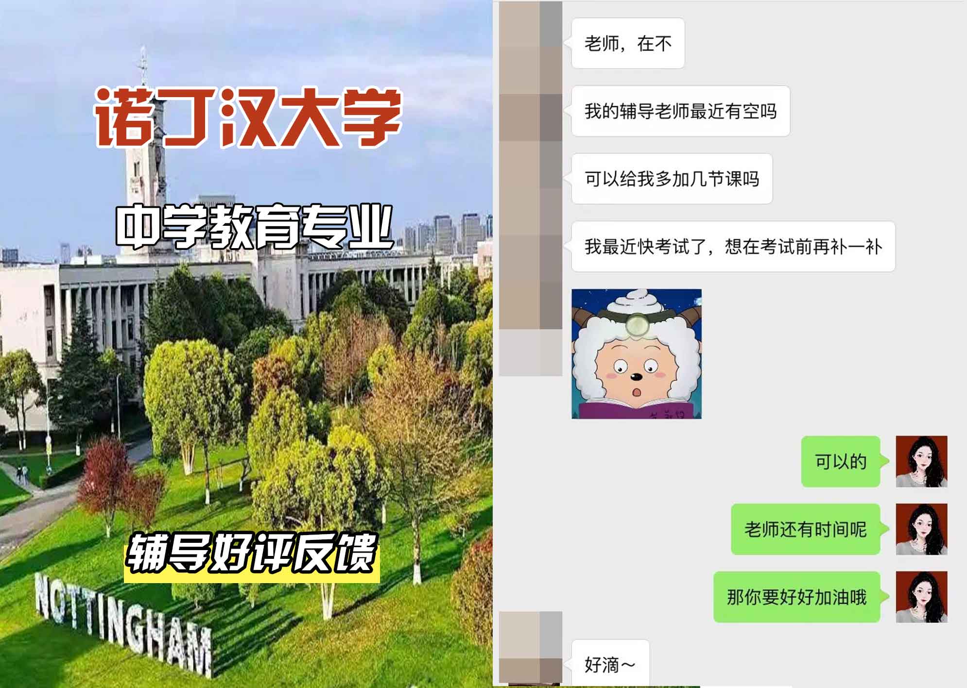 诺丁汉大学诺大中学教育辅导好评反馈